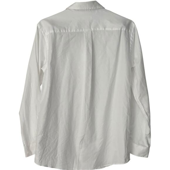 Cat & Jack Boys White Button Down Herringbone Pattern Long Sleeve Shirt Youth XL - Picture 2 of 6